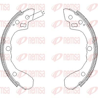 REMSA Piduriklotside komplekt 4060.00 4060.00 Trummelpidur DODGE RAM REMSA