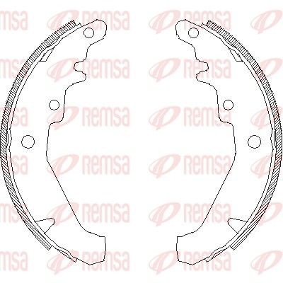 REMSA Σετ σιαγόνων φρένων 4139.00 Φρένα τυμπάνου REMSA Fiat GRANDE PUNTO 4139.00