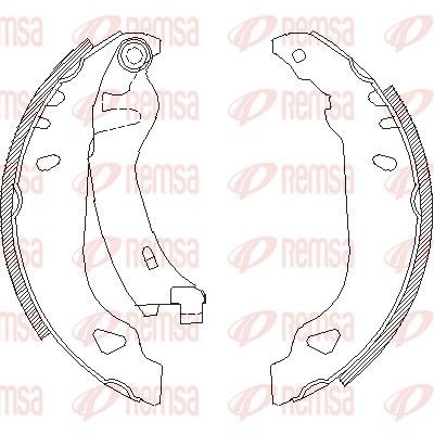 REMSA Brake Shoe Set 4179.01 FIAT GRANDE PUNTO REMSA drum brake 417901