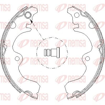 REMSA Σετ σιαγόνων φρένων 4334.01 Φρένο τυμπάνου REMSA RAV 4 4334.01 φθηνά