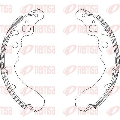 REMSA Σετ σιαγόνων φρένων 4390.00 Φρένο τυμπάνου REMSA Mercedes-Benz A-class 4390.00