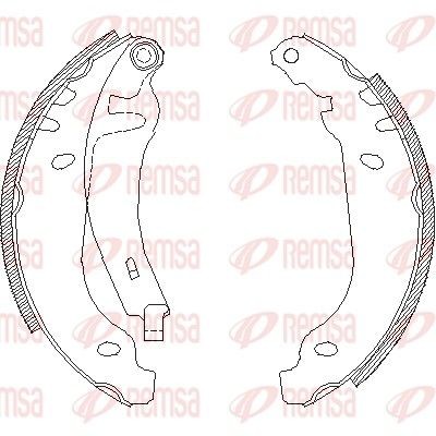 REMSA Bromsbacksats 4506.01 4506.01 REMSA bromsbackar PEUGEOT 206