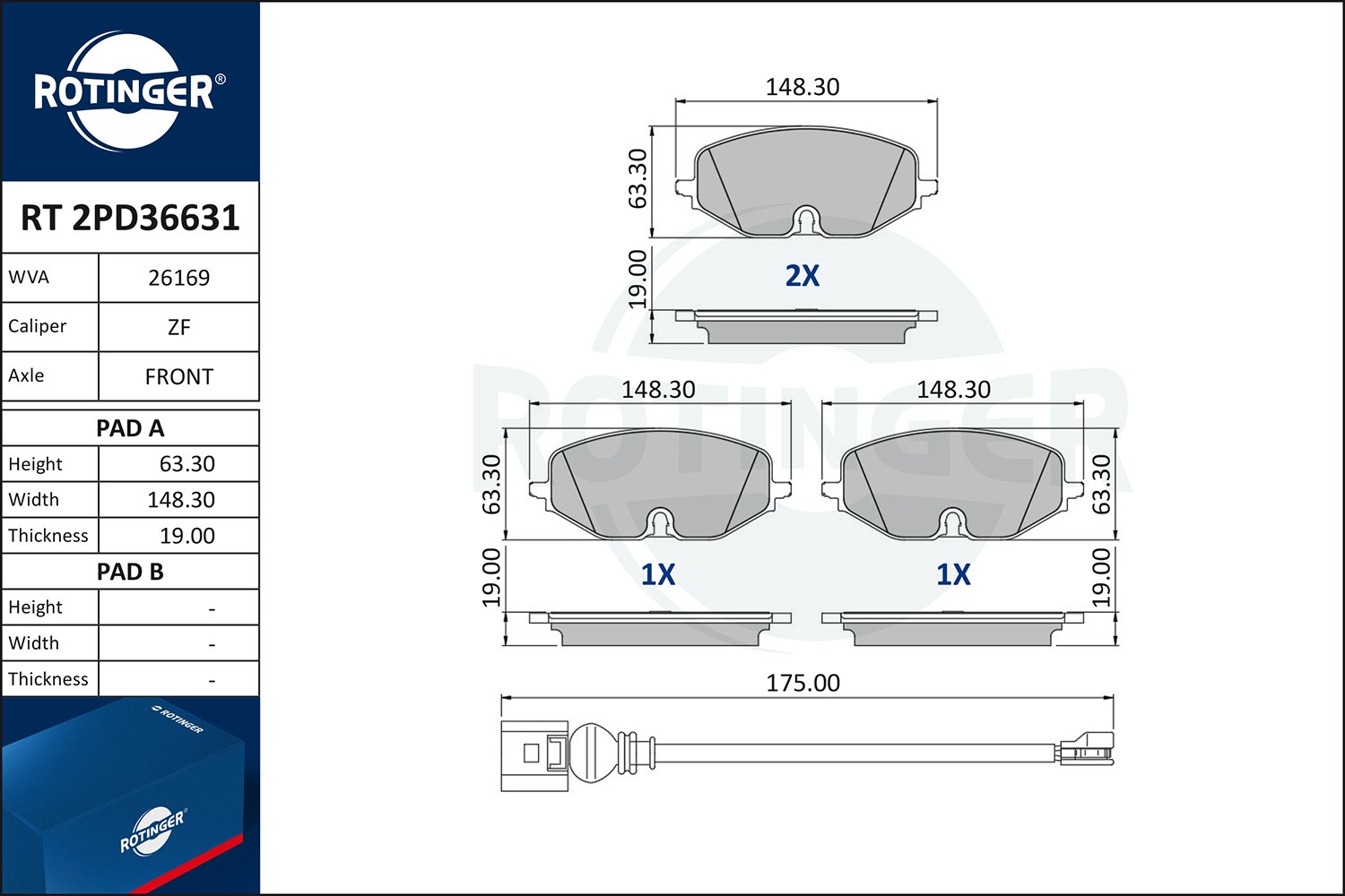 ROTINGER Kit pastiglie freni RT 2PD36631 RT 2PD36631 ROTINGER Pastiglie freno sportive MINI prezzo