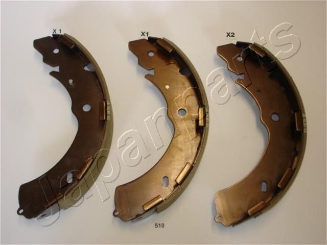 JAPANPARTS Sada brzdových čeľustí GF-510AF Bubnové brzdy JAPANPARTS GRANDE PUNTO GF-510AF lacné