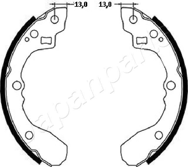 JAPANPARTS Bremsebakkesæt GF-K12AF GF-K12AF Bremsebakker JAPANPARTS BMW X6