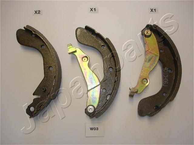 JAPANPARTS Jogo de maxilas de travão GF-W03AF GF-W03AF Maxilas de travão OPEL GRANDLAND X JAPANPARTS