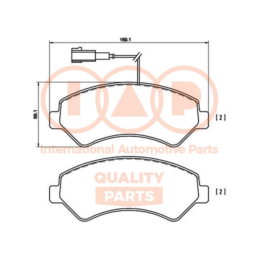 IAP QUALITY PARTS Remblokken 704-08033P 704-08033P Remblokset OPEL COMBO IAP QUALITY PARTS