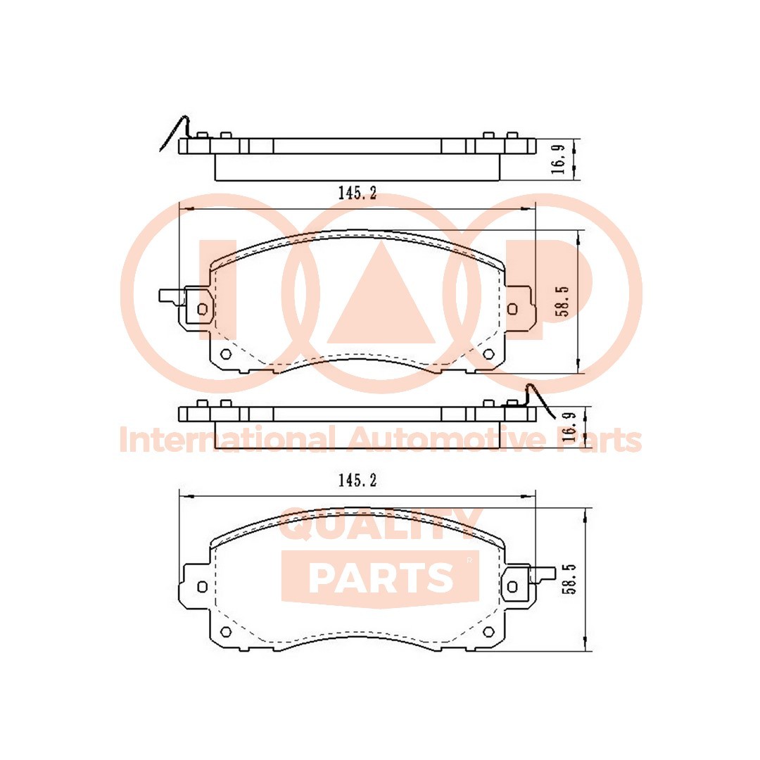 IAP QUALITY PARTS Plaquettes de frein 704-15080 704-15080 Plaquettes de frein SUBARU LEVORG IAP QUALITY PARTS