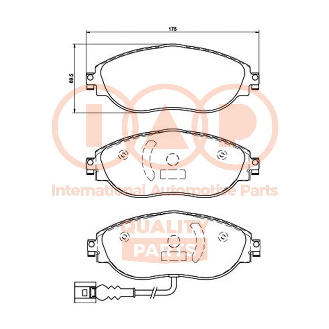 IAP QUALITY PARTS Pastilhas de travão 704-50033P Pastilha IAP QUALITY PARTS JETTA 704-50033P baratos