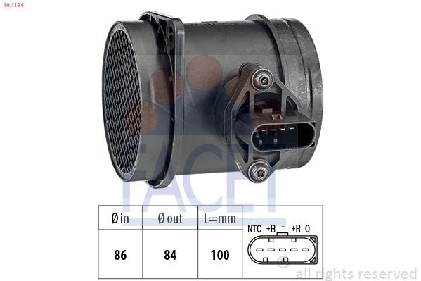 FACET Debimetro 10.1194 FACET 10.1194 Sensore MAF Bentley Continental 3W originale prezzo