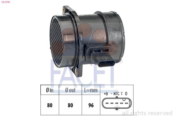 FACET Mass air flow sensor 10.1376 FACET 10.1376 genuine H350 mass air flow sensor (maf) price