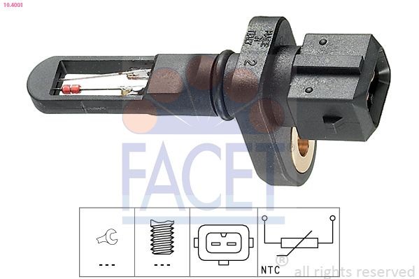 FACET Ansauglufttemperatursensor 10.4001 10.4001 FACET Ansauglufttemperaturfühler CHRYSLER Kosten