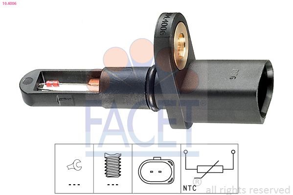 FACET Ansauglufttemperatursensor 10.4006 10.4006 FACET CHRYSLER Ansauglufttemperatursensor