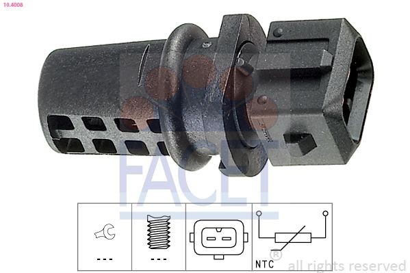 FACET Sensor, innsugningsluft temperatur 10.4008 Sensor innsugningsluft temperatur ISUZU FACET 10.4008