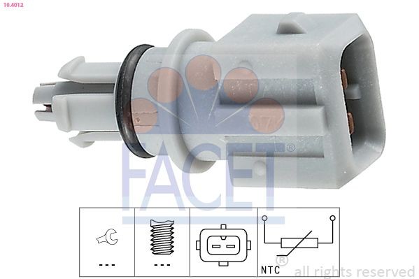 FACET Sensor, innsugningsluft temperatur 10.4012 FACET 10.4012 Sensor innsugningsluft temperatur Nissan Patrol Y61 pris