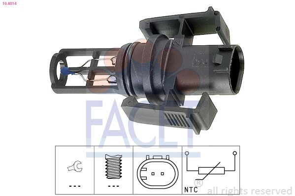 FACET Sender Unit, intake air temperature 10.4014 Hyundai i40 FACET intake air temperature sensor 104014