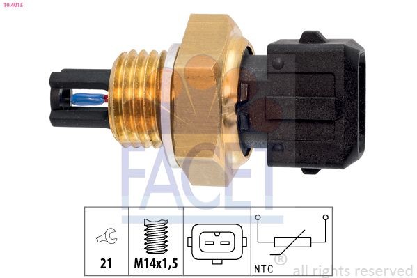 FACET Sensore, Temperatura aria aspirata 10.4015 FACET 10.4015 Sensore temperatura aria aspirata Chevrolet Aveo Sedan prezzo