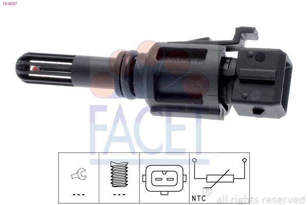 FACET Ansauglufttemperatursensor 10.4027 10.4027 FACET CHRYSLER Ansauglufttemperatursensor