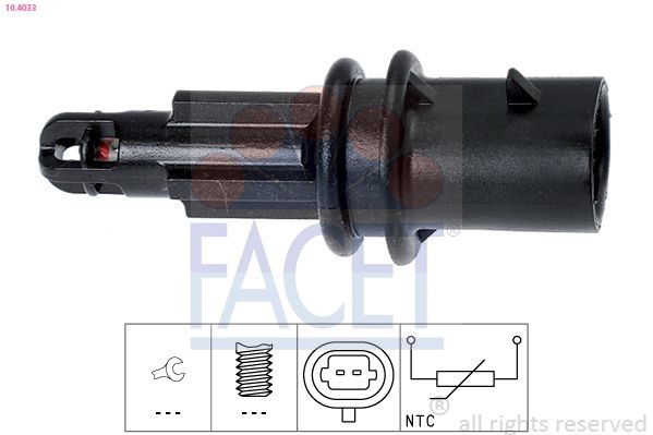 FACET Ansauglufttemperatursensor 10.4033 Ladelufttemperatursensor FACET Ford TOURNEO CUSTOM 10.4033