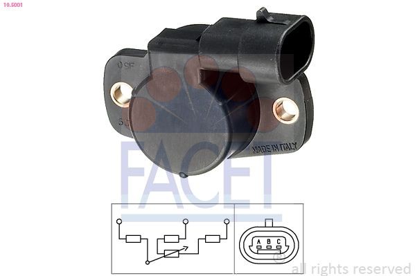 FACET Gasklep positiesensor 10.5001 Sensor smoorkleppenverstelling FACET GLE 10.5001 goedkoop