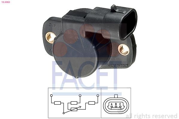 FACET Gasklep positiesensor 10.5083 FACET 10.5083 Smoorklepsensor Mazda 323 goedkoop