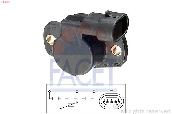 FACET Throttle position sensor 10.5093 CITROЁN VISA FACET throttle position sensor 105093