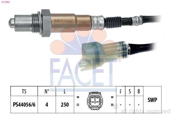 FACET Lambda zonde 10.7482 Lambda zonde FACET Suzuki SX4 10.7482