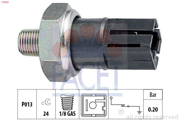 FACET Oljetrykkbryter 7.0042 Oljetrykkbryter FACET CABSTAR 7.0042 billige