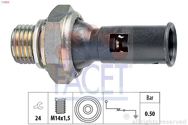 FACET Διακόπτης πίεσης λαδιού 7.0056 FACET 7.0056 Βαλβίδα πίεσης λαδιού Volvo S60 II γνήσια τιμες