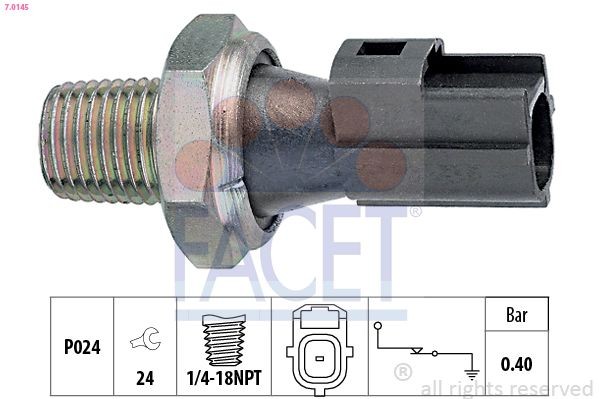 FACET Öldruckschalter 7.0145 Öldruckschalter FACET Nissan NOTE 7.0145