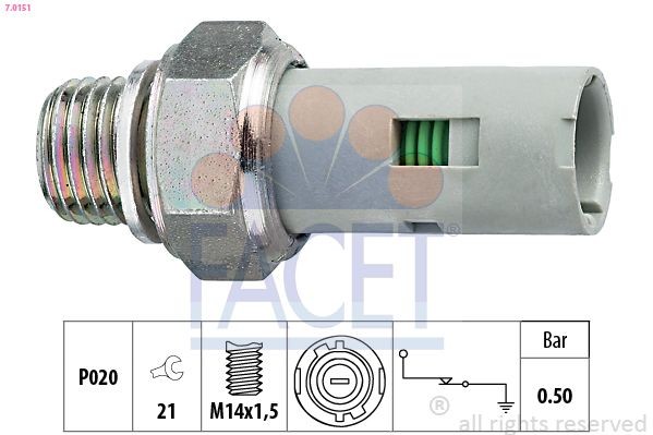 FACET Olietrykskontakt 7.0151 Olietrykskontakt FACET AGILA 7.0151 billig