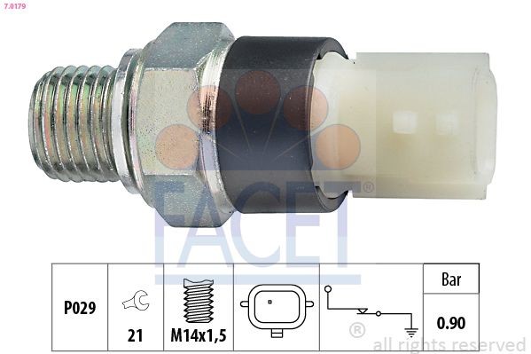 FACET Olietrykskontakt 7.0179 7.0179 Olietrykskontakt RENAULT ARKANA FACET
