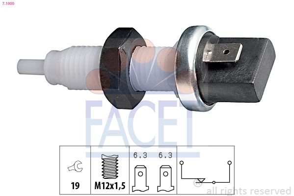 FACET Bremslichtschalter 7.1000 7.1000 Bremsschalter CHEVROLET SPARK FACET kaufen