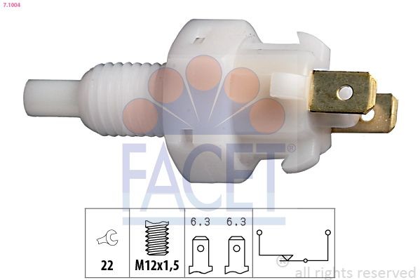 FACET Bremselysbryter 7.1004 FACET 7.1004 Bremselyskontakt Opel KADETT originale