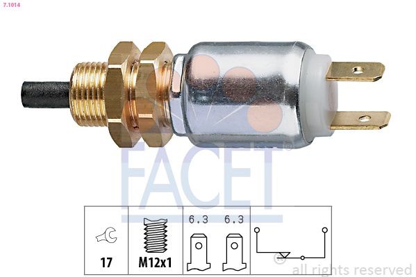 FACET Διακόπτης των φώτων φρένων 7.1014 7.1014 Διακόπτης φρένων VOLVO V40 Στέισον βάγκον FACET