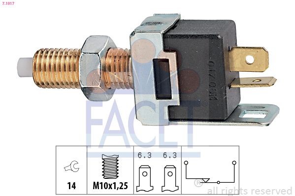 FACET Stoplyskontakt 7.1017 FACET 7.1017 Mazda SR29V Bremselyskontakt originale pris