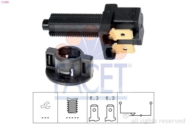FACET Interruptor de luz de stop 7.1041 FACET 7.1041 Interruptor de freio Ford Fiesta 3 preço