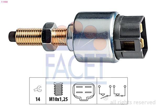 FACET Bremselysbryter 7.1044 FACET 7.1044 Bremselyskontakt Kia Soul 2 pris