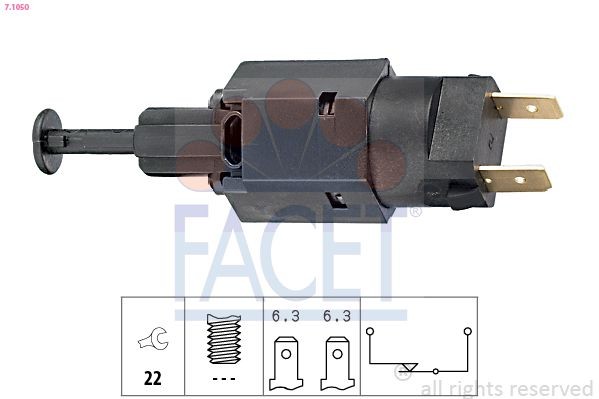 FACET Spínač brzdových svetiel 7.1050 FACET 7.1050 Spínač brzdových svetiel Land Rover Freelander Cabrio lacné