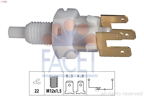 FACET Contacteur de feux stop 7.1083 Opel VIVARO Contacteur de frein FACET 7.1083