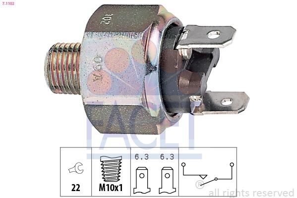 FACET Interruttore pedale freno 7.1102 FACET 7.1102 costo Interruttore pedale freno VW LT 35 Camion pianale originale