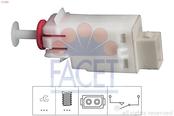 FACET Innesto, Comando disinnesto frizione 7.1123 FACET 7.1123 Interruttore pedale frizione Opel Corsa A CC prezzo