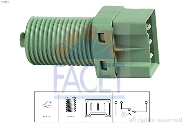 FACET Interruptor de luz de stop 7.1131 FACET 7.1131 Interruptor de travão RENAULT Megane I Van / Hatchback (SA0/1_) a um preço acessível