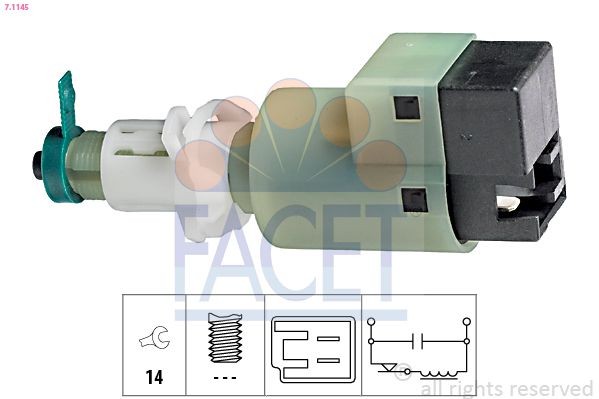 FACET Interruttore pedale freno 7.1145 7.1145 Interruttore pedale freno FACET ALFA ROMEO 155 costo