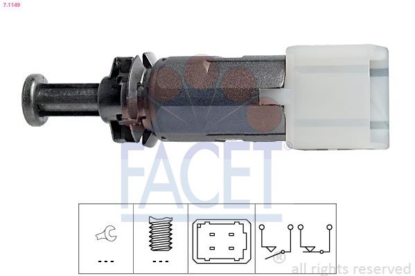 FACET Stoplyskontakt 7.1149 FACET 7.1149 Stoplyskontakt Skoda OCTAVIA originale