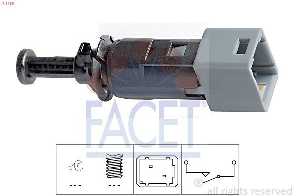 FACET Bremselysbryter 7.1150 7.1150 Bremselysbryter NISSAN X-TRAIL FACET