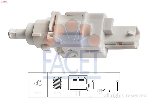 FACET Interruttore pedale freno 7.1179 7.1179 Interruttore pedale freno FACET ALFA ROMEO 155 costo