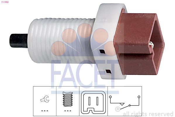 FACET Kupplungsschalter (GRA) 7.1192 Toyota ST16_, AT16_ Kupplungspedalschalter 7.1192 FACET