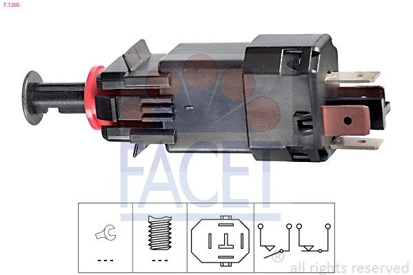 FACET Remlichtschakelaar 7.1205 7.1205 Remlichtschakelaar SUBARU XV FACET