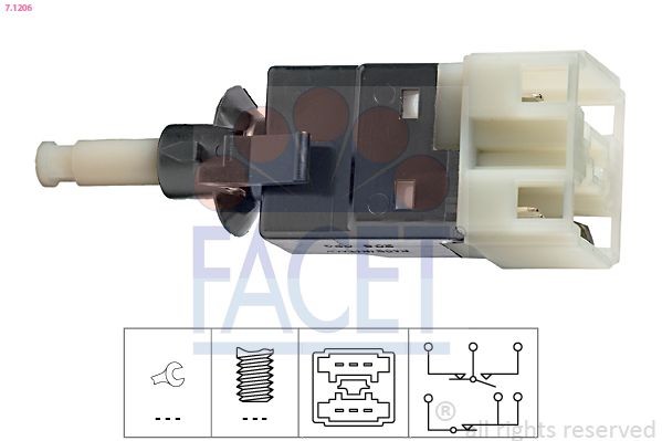 FACET Interruttore pedale freno 7.1206 FACET 7.1206 Interruttore stop SL R129 originale prezzo